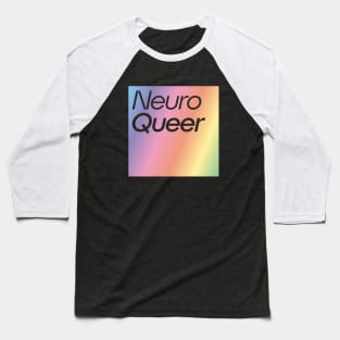 NeuroQueer Rainbow Block Logo Baseball T-Shirt